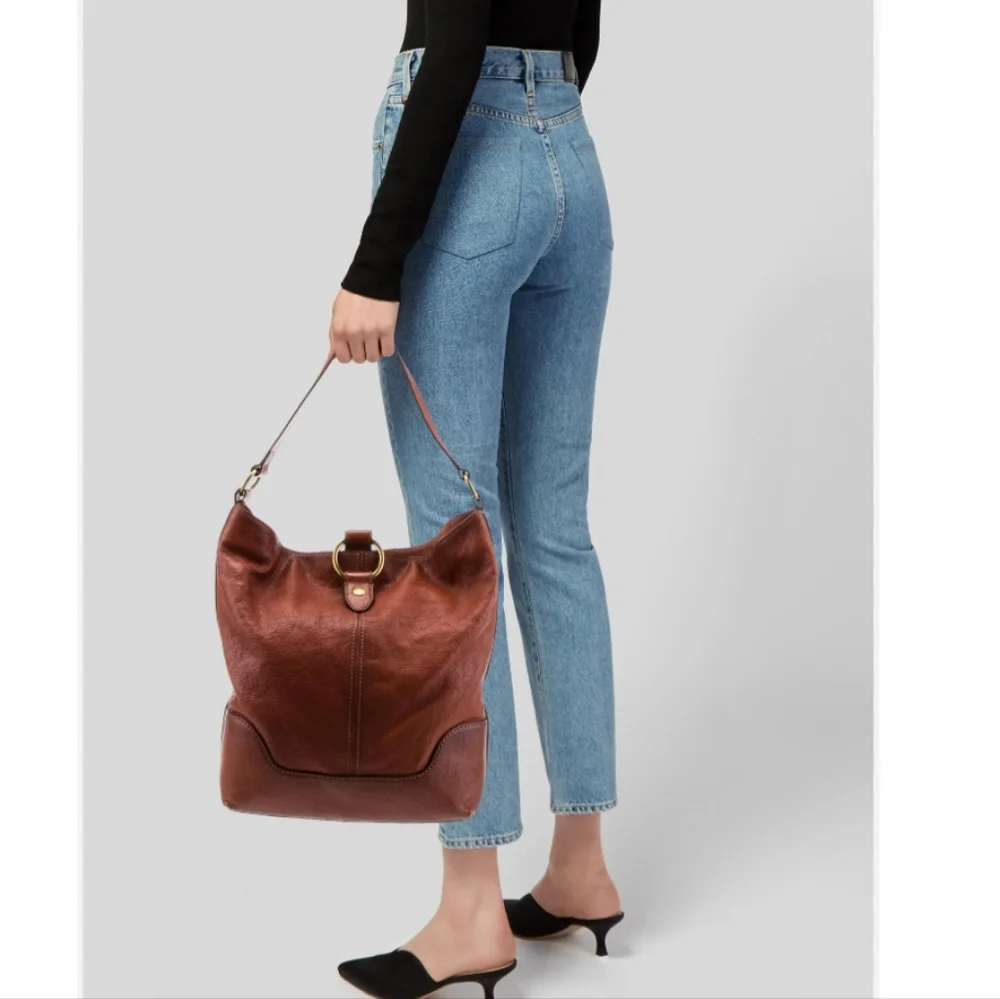 Sold! Frye Leather Ring Hobo Bag - Picture 1 of 16